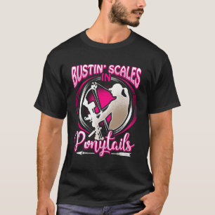 Bowfishing Bustin Scales In Ponytails Bow Fish T-Shirt