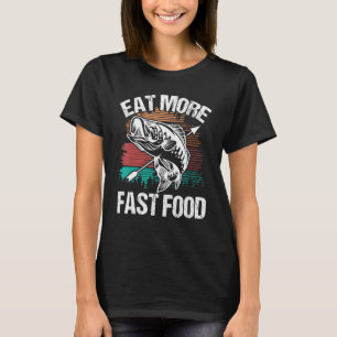 Bowfishing Eat more Fast Food Airboat Fisherman Bo T-Shirt