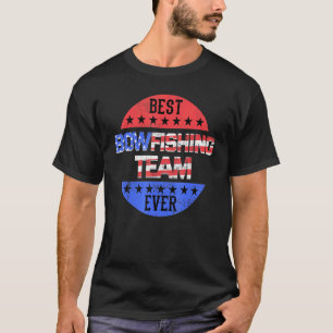 Bowfishing Team Independence Day Patriotic Usa Fla T-Shirt