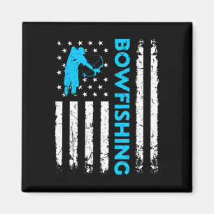Bowfishing Us Flag Vintage Fishing Bowfish Hunter Magnet