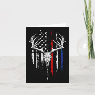 Bowhunting American Flag Usa Bow Whitetail Deer Hu Card