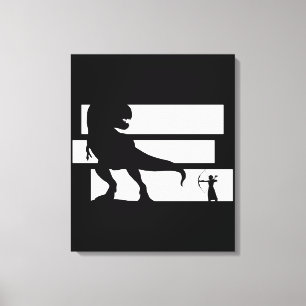 Bowhunting Dinosaurs Fantasy Archery Canvas Print