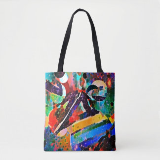 Bowie and Prince Rock out in Space Tote Bag