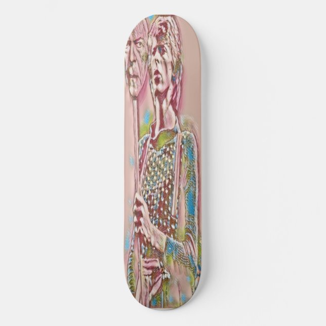 bowie mask skateboard (Front)