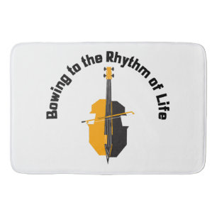 Bowing to the Rhythm of Life Cello Bath Mat