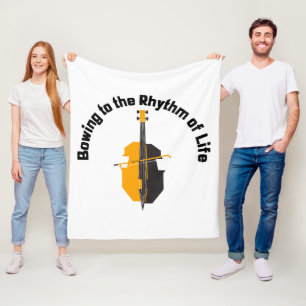 Bowing to the Rhythm of Life Cello Fleece Blanket