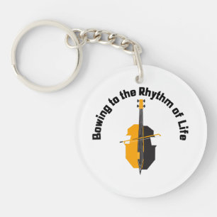 Bowing to the Rhythm of Life Cello Key Ring