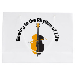 Bowing to the Rhythm of Life Cello Large Gift Bag
