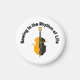 Bowing to the Rhythm of Life Cello Magnet