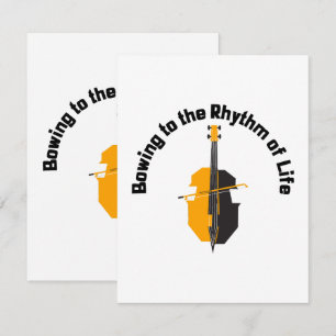 Bowing to the Rhythm of Life Cello RSVP Card