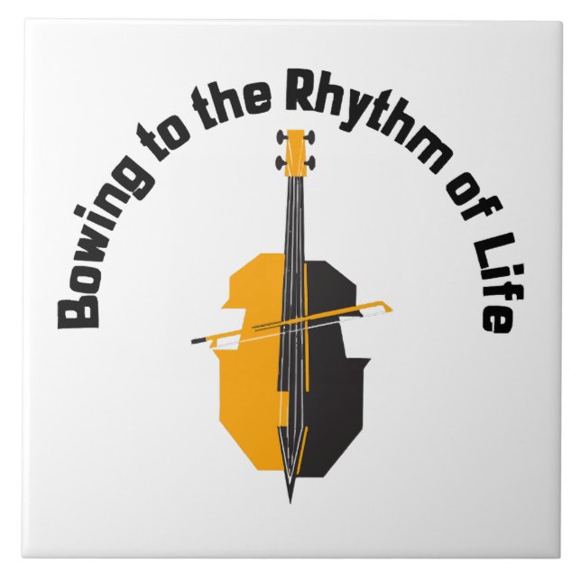 Bowing to the Rhythm of Life Cello Tile (Front)