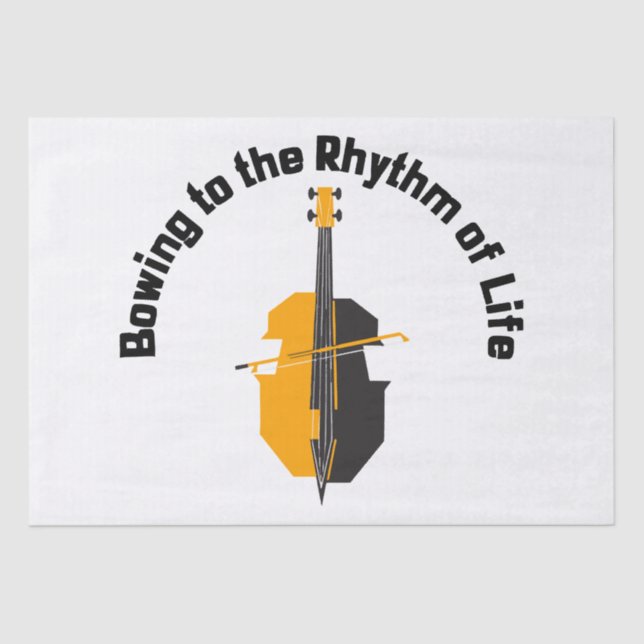 Bowing to the Rhythm of Life Cello Tissue Paper (Front)