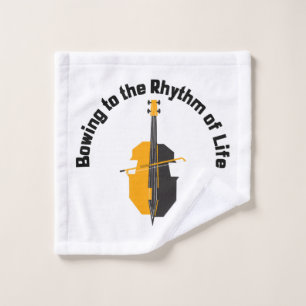 Bowing to the Rhythm of Life Cello Wash Cloth