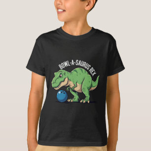 Bowl-a-saurus Rex Funny Dinosaur Bowling Humour Pu T-Shirt