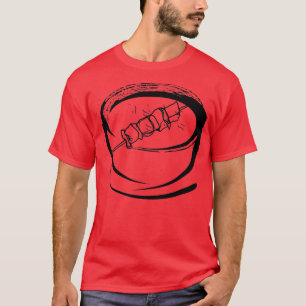 bowl and meat and vegan barbeque in japan style in T-Shirt