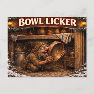 Bowl Licker Icelandic Yule Lad Postcard