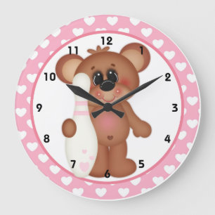 Bowl Me Over Valentine's Day Wall Clock d1