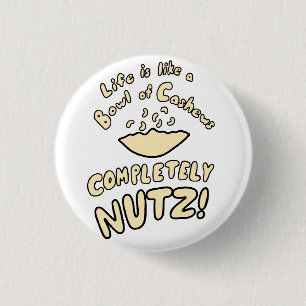 Bowl of Cashews 3 Cm Round Badge