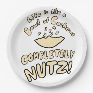 Bowl of Cashews Paper Plate