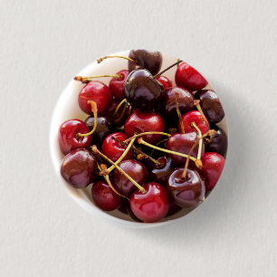 bowl of Cherries 3 Cm Round Badge