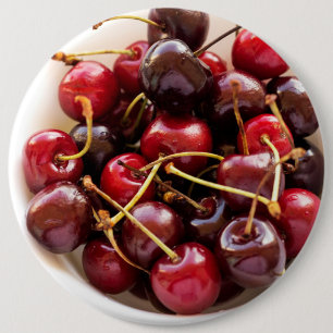 bowl of Cherries 6 Cm Round Badge