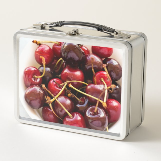 bowl of Cherries Metal Lunch Box (Front)