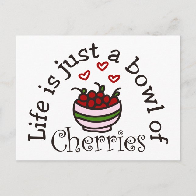 Bowl Of Cherries Postcard (Front)