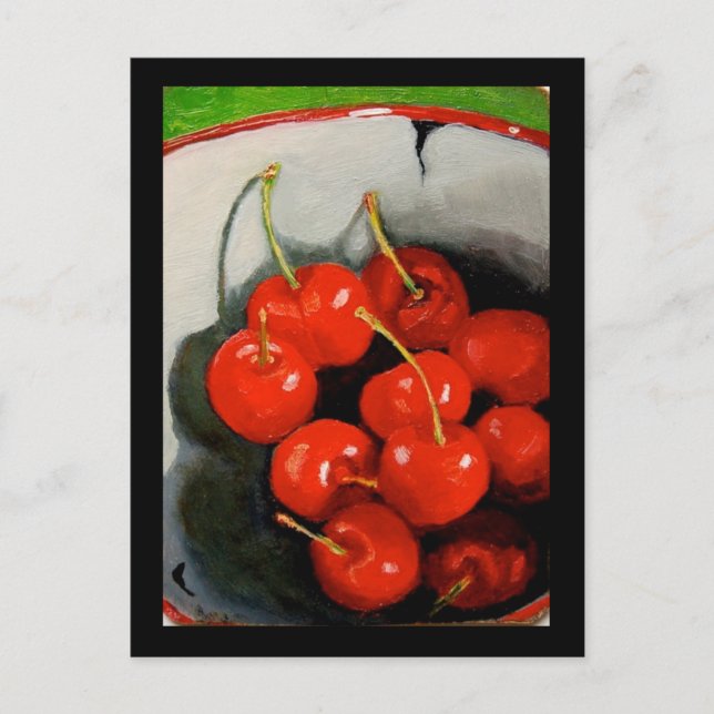 BOWL OF CHERRIES POSTCARD (Front)