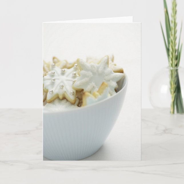 Bowl of Christmas Cookies Cards and Stickers (Front)