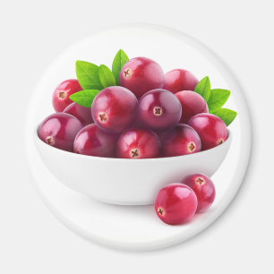 Bowl of cranberries magnet