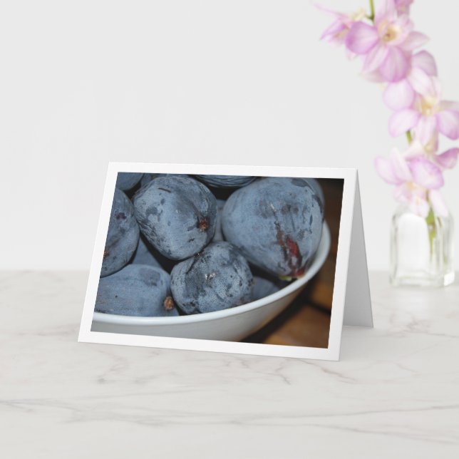 Bowl of Fig Fruit Card (Orchid)