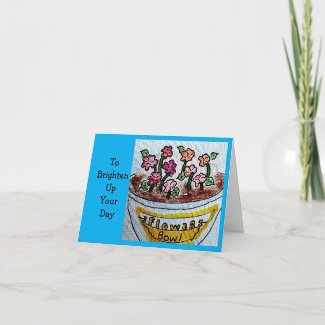 Bowl of Flowers  Card (Front)