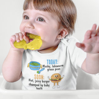 Bowl of Green Peas & a Burger Baby Bodysuit