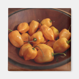 Bowl of habanero peppers, Traditional food Magnet