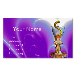 BOWL OF HYGEIA Medicine, Pharmacy Magnetic Business Card