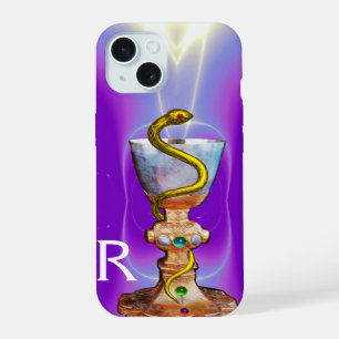BOWL OF HYGEIA Medicine, Pharmacy Monogram Purple iPhone 15 Case