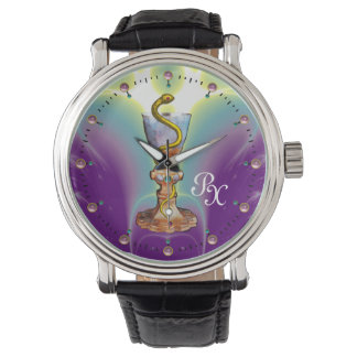 BOWL OF HYGEIA , MEDICINE ,PHARMACY MONOGRAM WATCH