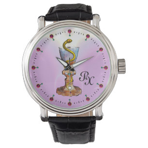 BOWL OF HYGEIA , MEDICINE ,PHARMACY MONOGRAM WATCH