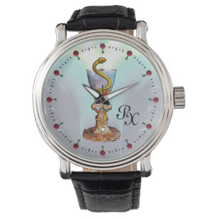 BOWL OF HYGEIA , MEDICINE ,PHARMACY MONOGRAM WATCH