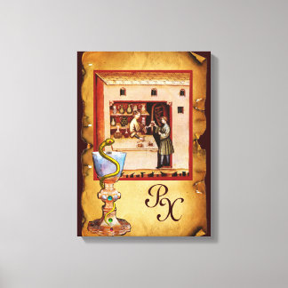 BOWL OF HYGEIA MONOGRAM Medicine, Pharmacy Canvas Print