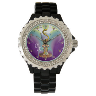 BOWL OF HYGEIA MONOGRAM Medicine, Pharmacy ,Purple Watch