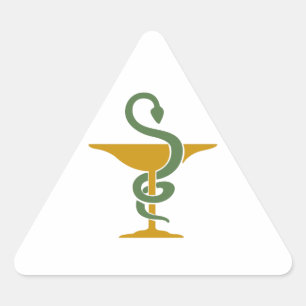 BOWL OF HYGEIA TRIANGLE STICKER