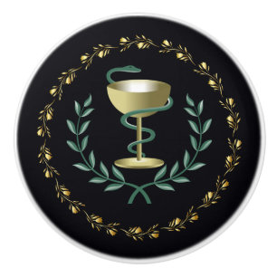 Bowl Of Hygieia~Pharmacy~Apothecary~Dispensary ~ Ceramic Knob