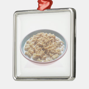 Bowl of Oatmeal Metal Tree Decoration