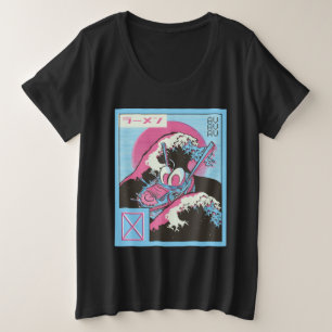 Bowl of Ramen Vaporwave Design Plus Size T-Shirt