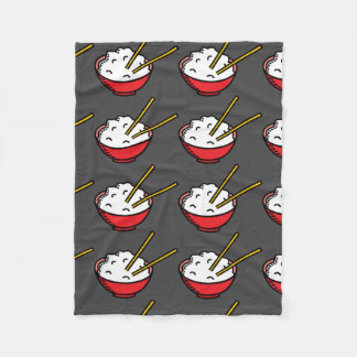 Bowl of Rice Fleece Blanket