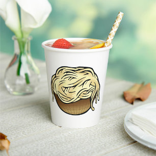 Bowl of Spaghetti Pasta Noodle Food Paper Cups