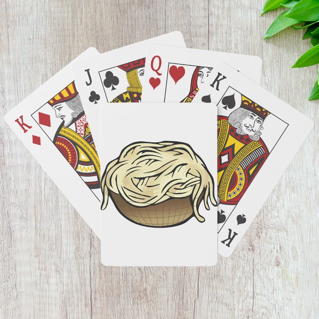 Bowl of Spaghetti Pasta Noodle Food Playing Cards (Creator Uploaded)