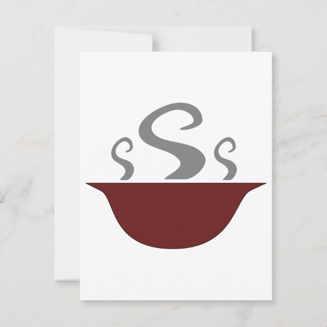 Bowl Of Steaming Soup Invitations (Front)