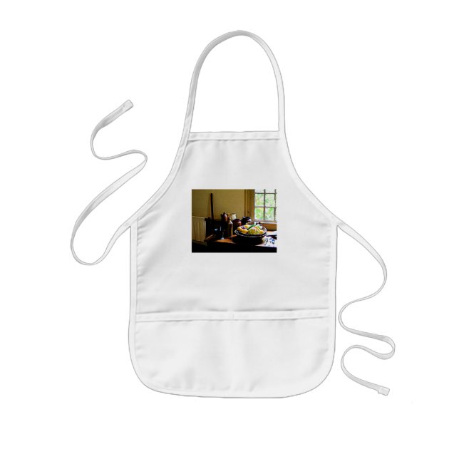 Bowl of Vegetables and Jars Kids Apron (Front)